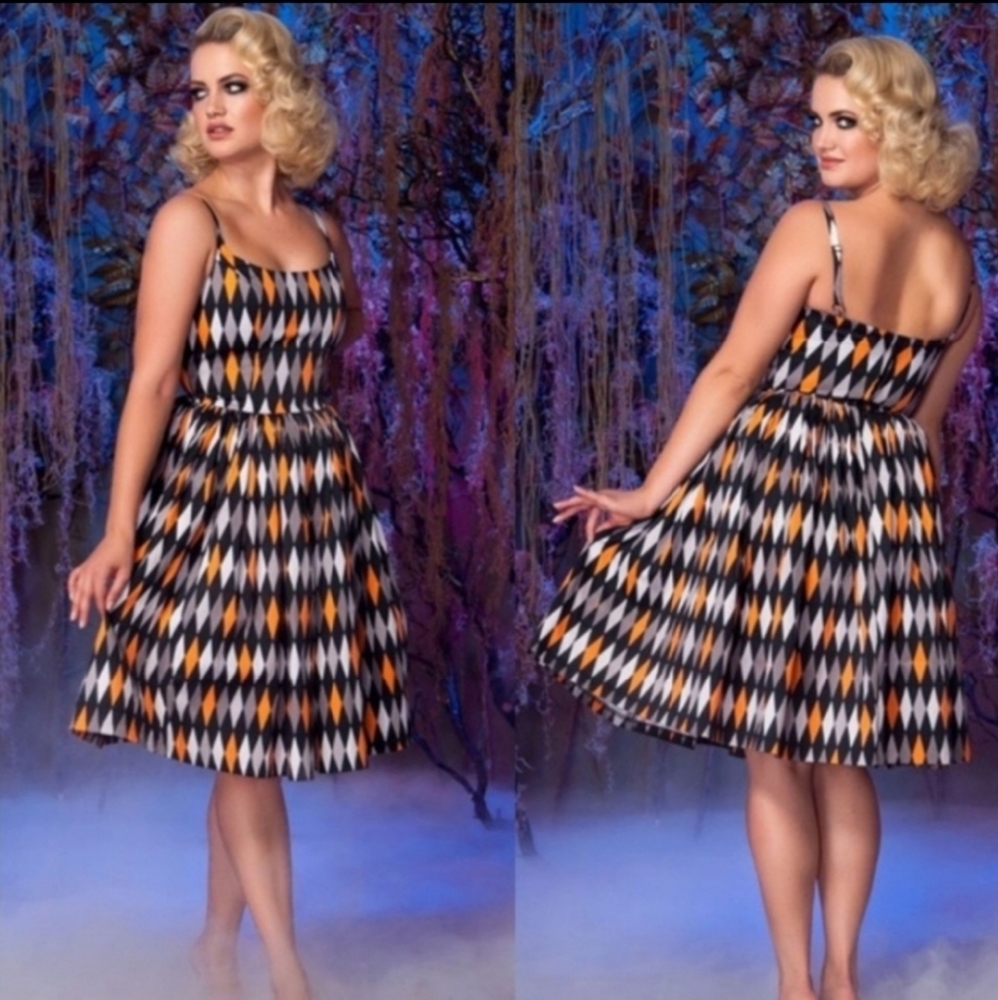 Pinup Couture Halloween Harlequin Jenny Dress
